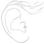 Silver Moon Star Tragus Stud Earrings - 3 Pack,
