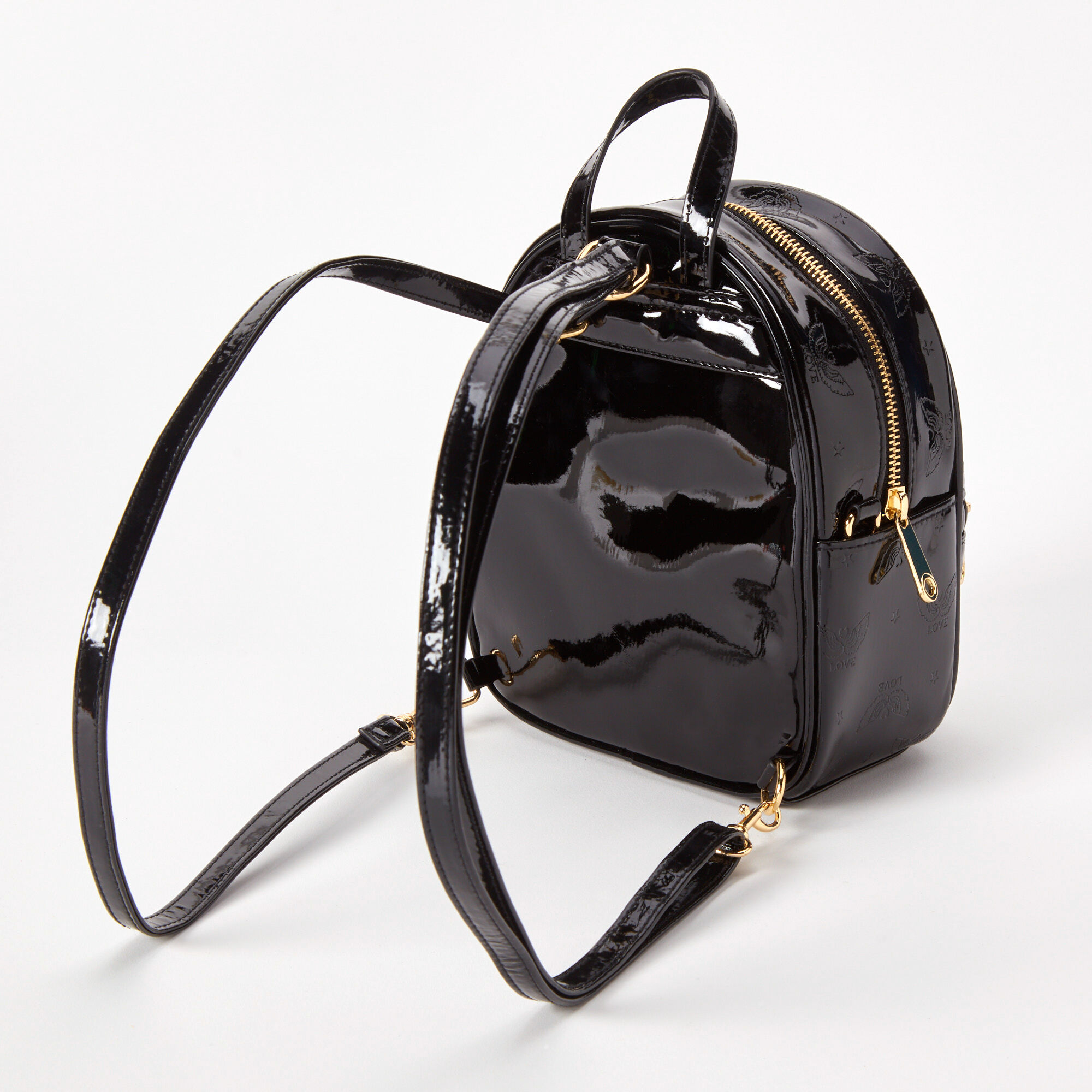 Sac a dos vernis noir hot sale