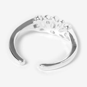 Silver-tone Lotus Flower Toe Ring,