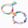 T H E M E x Claire&#39;s Beaded Mixed Media Bracelet Set - 2 Pack,