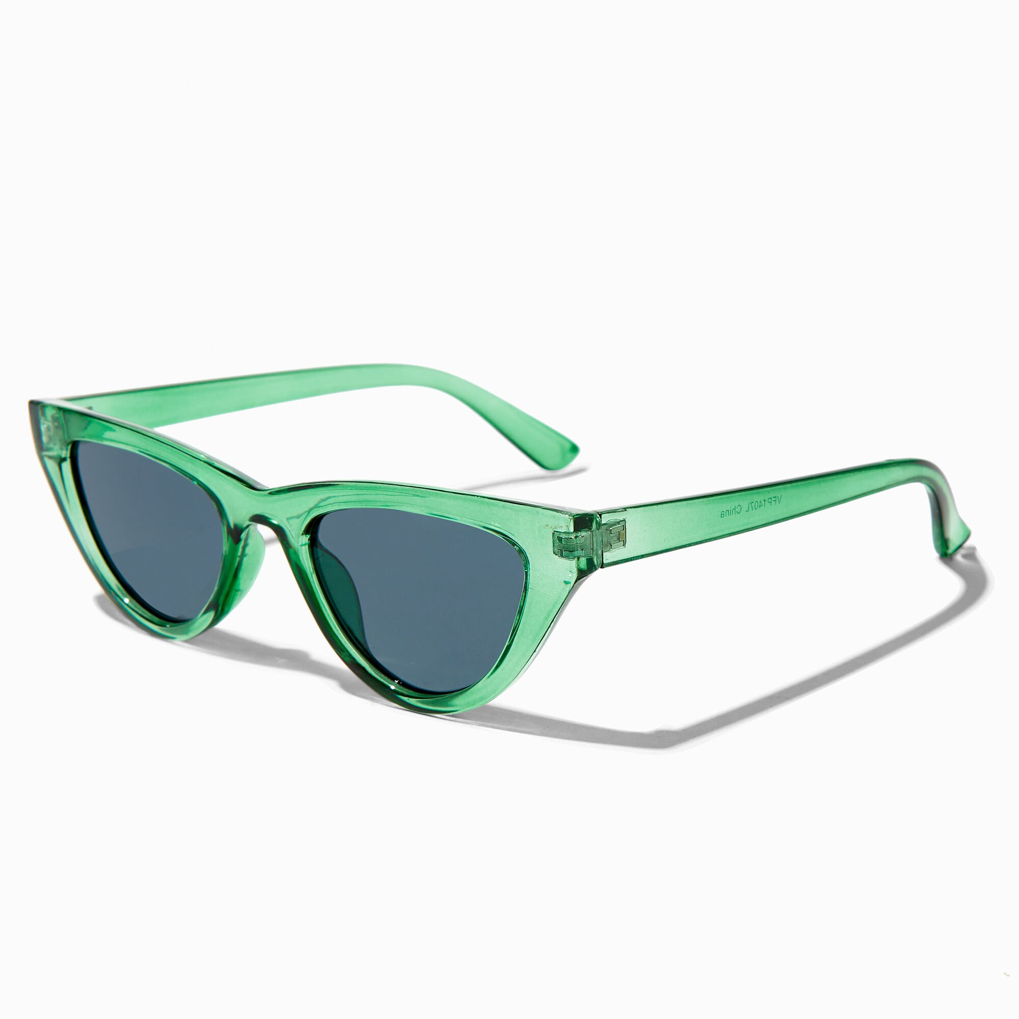 Green Keyhole Bridge Acetate Trapezoid Tinted Sunglasses with Medium Green  Sunwear Lenses - WALL-E