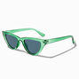 Translucent Emerald Green Cat Eye Sunglasses,