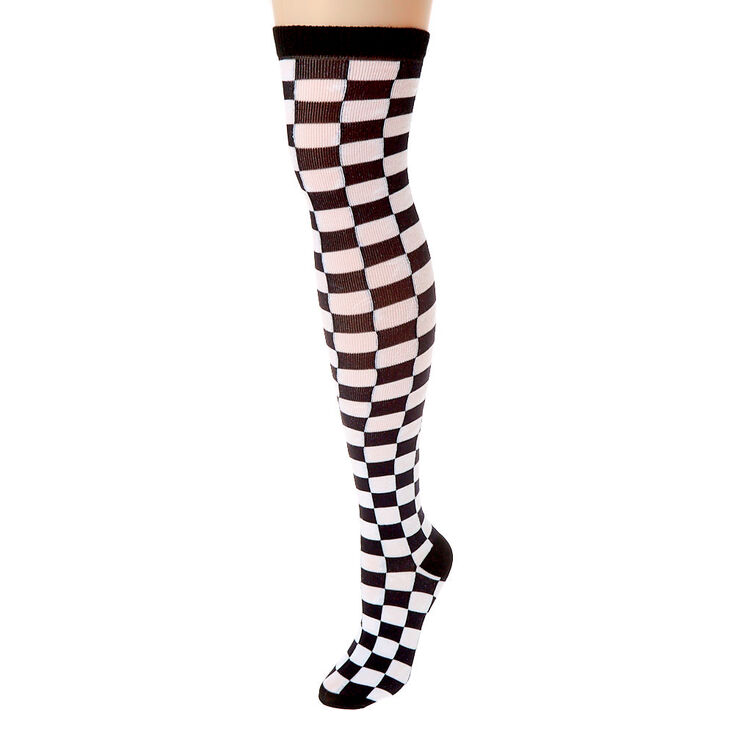 Claire's Chaussettes montantes à carreaux