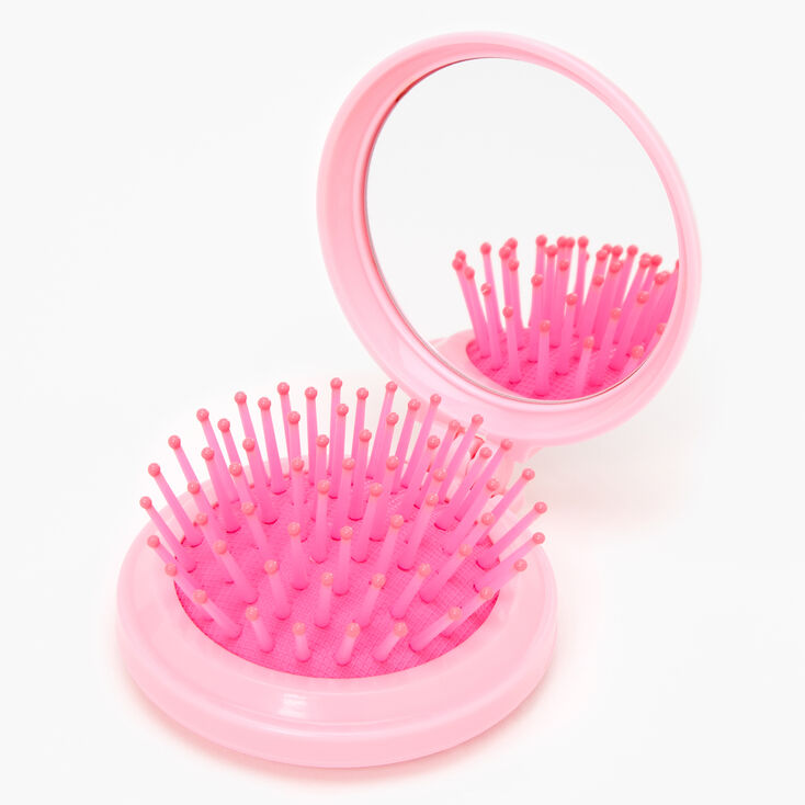 Initial Pop-Up Hair Brush - Pink, K,