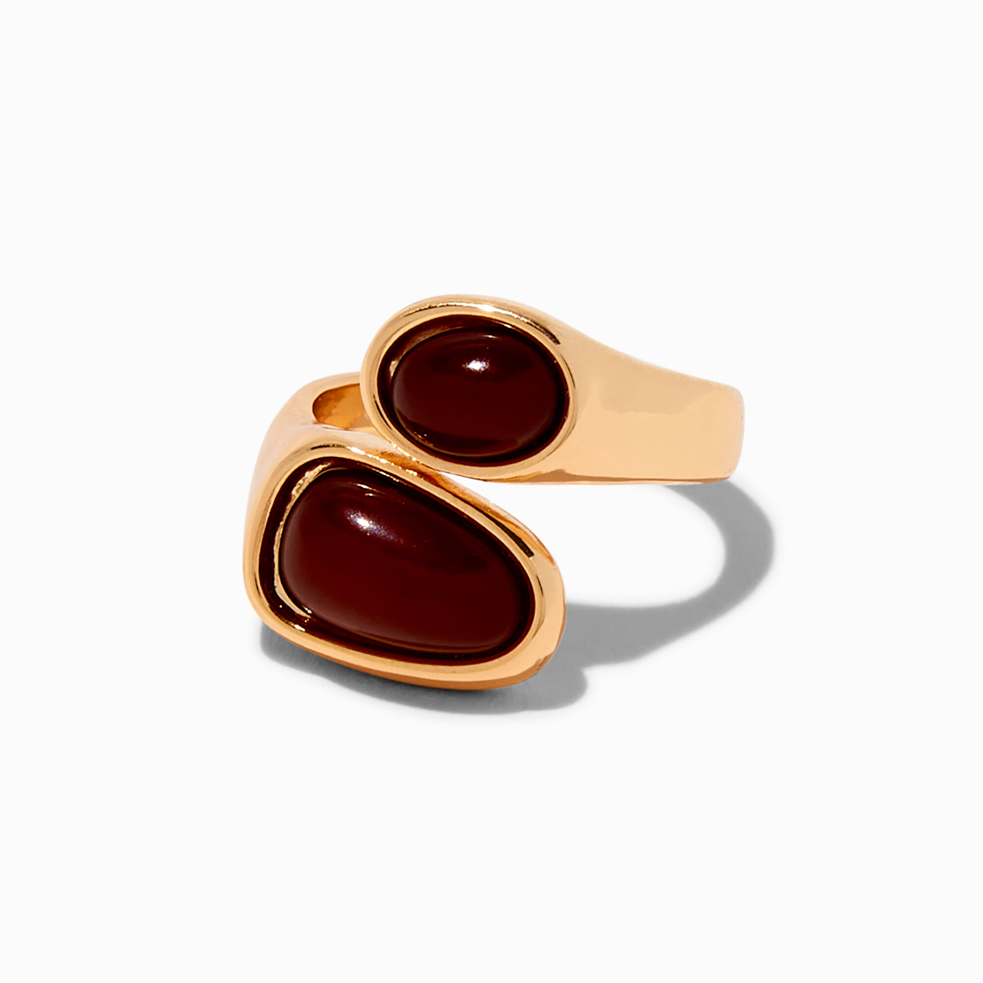 Dark Amber Wrap Ring,
