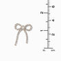 Gold-tone Rhinestone Bow 1&quot; Drop Earrings ,