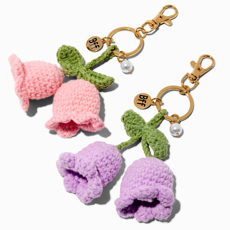 Crochet Tulip Best Friends Keychains - 2 Pack,