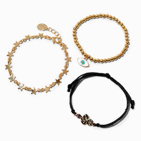 Gold-tone Mystic Mood Bracelet Set - 3 Pack ,