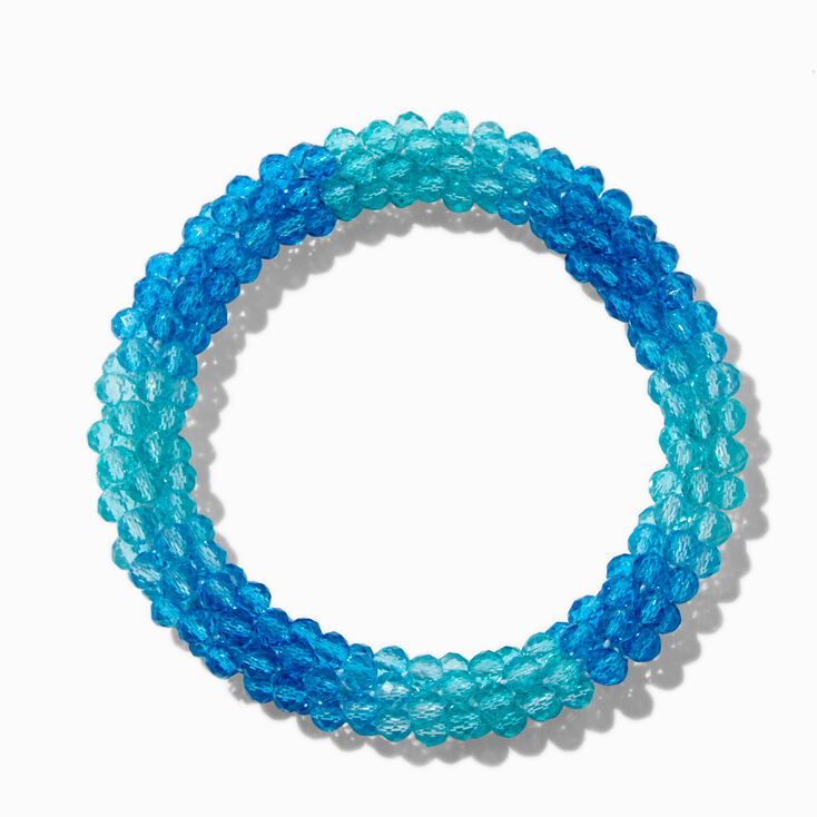 Claire&#39;s Club Blue Textured Stretch Bracelet,