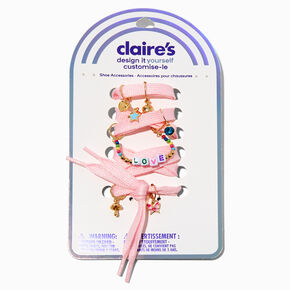 DIY &quot;Love&quot; Pink Shoelace Charm Kit,