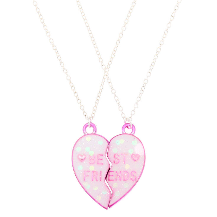 Colliers best friends rose &agrave; pendentif c&oelig;ur,