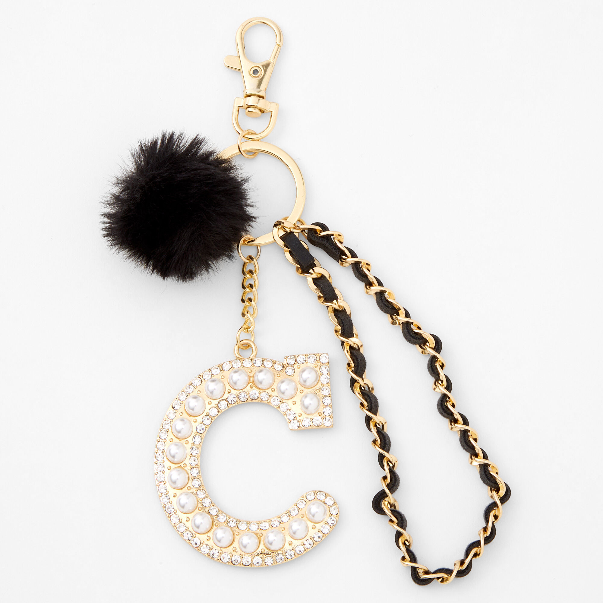 Initial pom pom keyring 2025