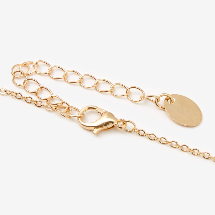 Butterfly Birthstone 16&quot; Gold Pendant Necklace - February,