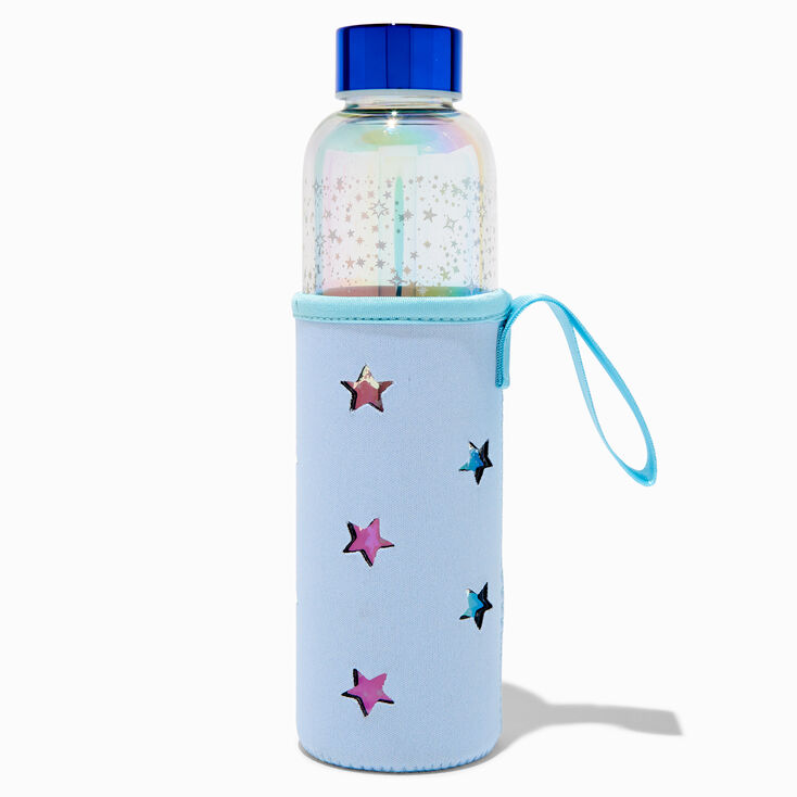 Star Glass Water Bottle with Sleeve,