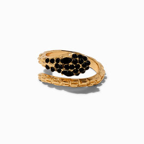 Black Snake Gold-tone Ring Set - 4 Pack,