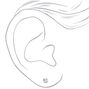 Clous d&#39;oreilles ronds 5&nbsp;mm, 6&nbsp;mm, 7&nbsp;mm en zircon cubique d&#39;imitation couleur argent&eacute;e,