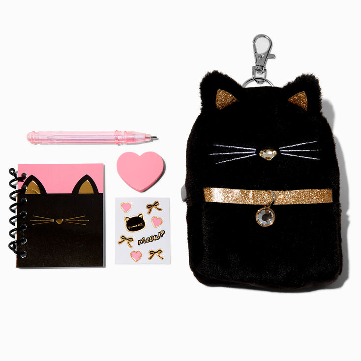 Black Cat 4&#39;&#39; Backpack Stationery Set,