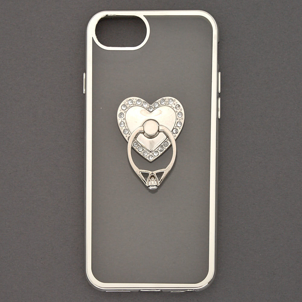 Heart Ring Holder Phone Case Fits iPhone 6 7 8 Plus Claire s