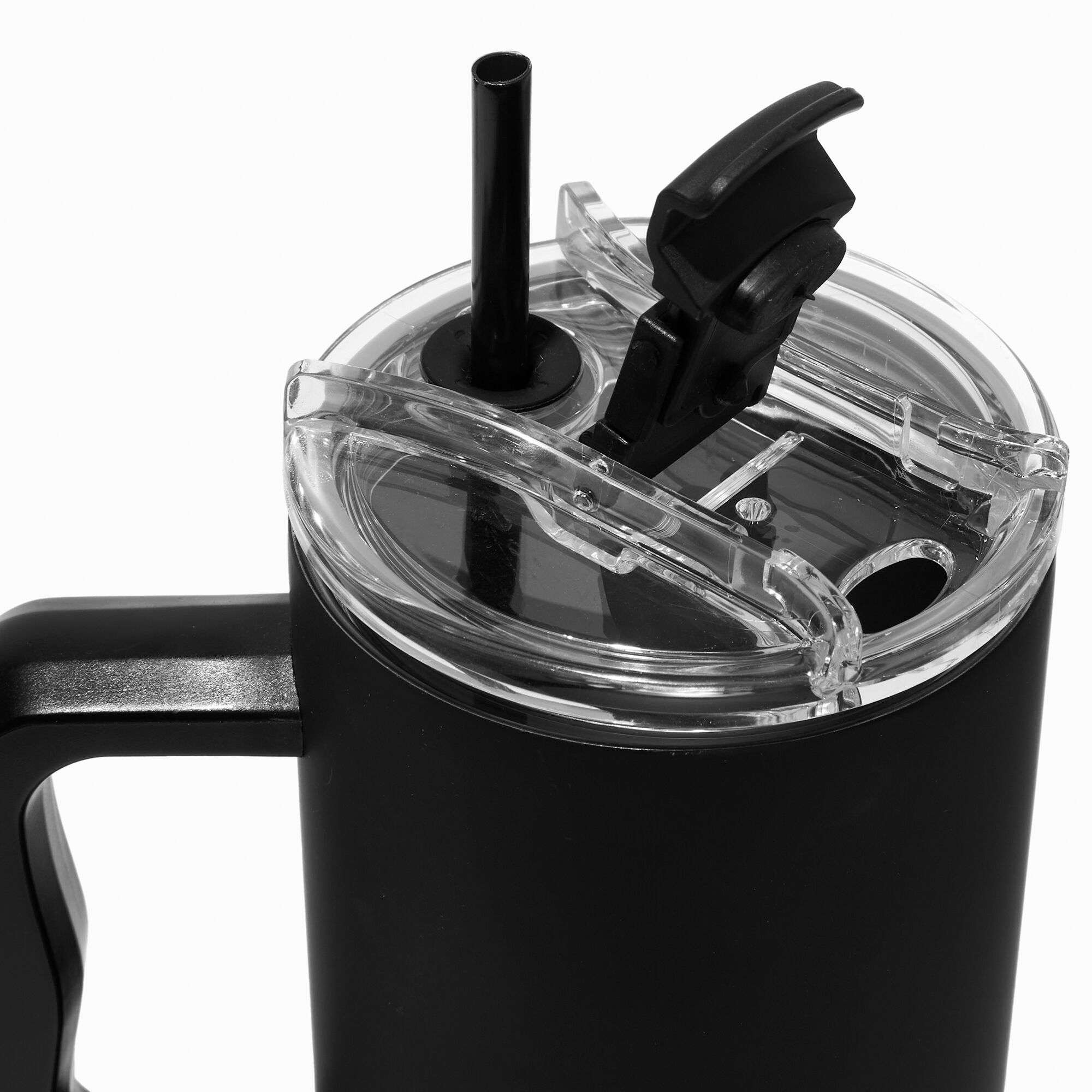 Black Soft Touch Stainless Steel Handled Tumbler