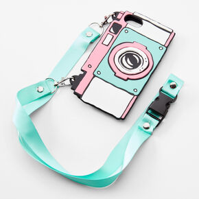 Pastel Camera Silicone Phone Case - Fits iPhone&reg; 6/7/8/SE,