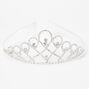 Diad&egrave;me infini et clous d&rsquo;oreilles ajour&eacute;s avec strass couleur argent&eacute;e - Lot de 2,