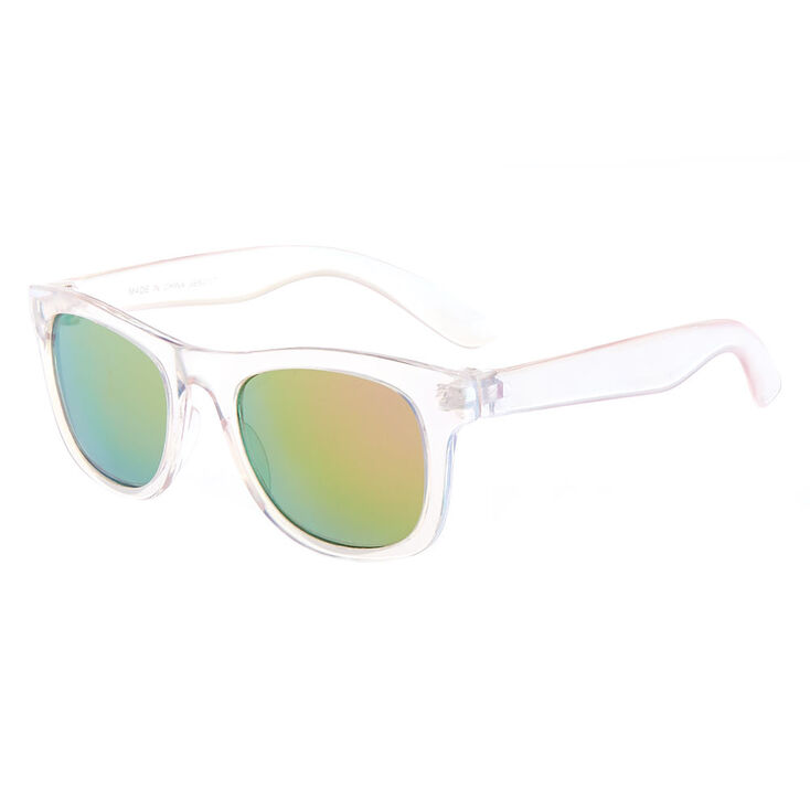 Claire&#39;s Club Square Retro Sunglasses - Clear,