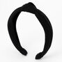 Knotted Ribbed Knit Headband - Black,