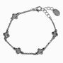 Silver-tone Clover Chain Bracelet,