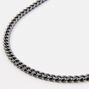 Collier 51&nbsp;cm cha&icirc;ne cubaine couleur h&eacute;matite,