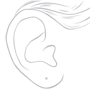 C LUXE by Claire&#39;s Sterling Silver Cubic Zirconia 2mm Round Stud Earrings,
