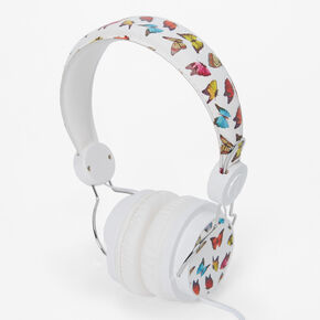 Butterfly White Headphones,