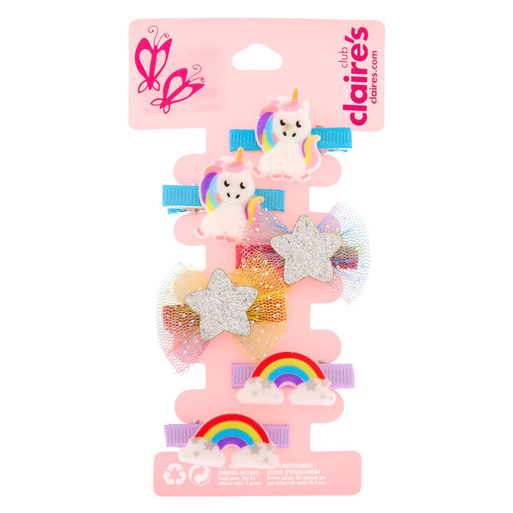 Claire&#39;s Club Magical Silicone Hair Clips - 6 Pack,