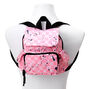 Pink Checkered &amp; Splattered Mini Backpack,