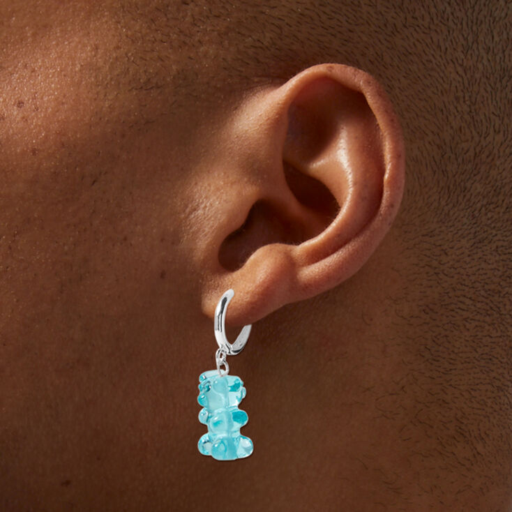 Blue Gummy Bears&reg; 15MM Huggie Hoop Drop Earrings,
