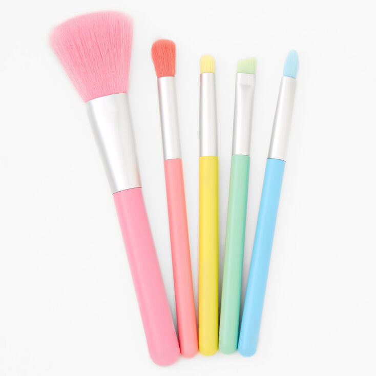 Neon Matte Makeup Brush Set - 5 Pack,