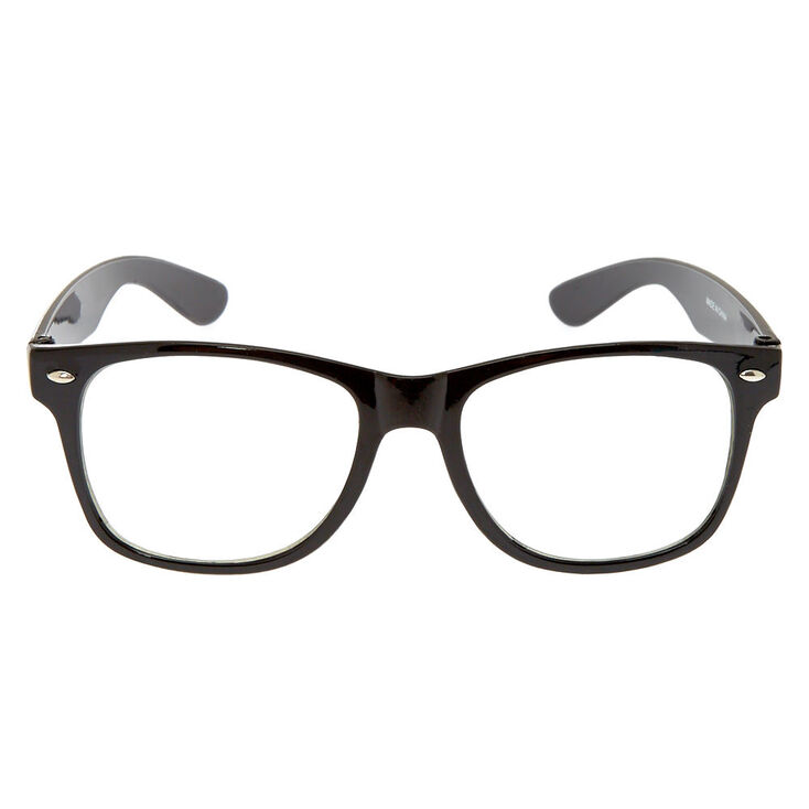 Retro Clear Lens Frames Black Claire's