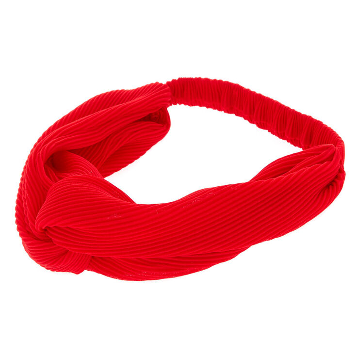 Claire's Bandeau côtelé à nœud rouge