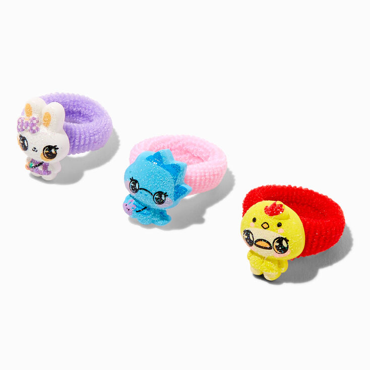 Claire&#39;s Club Glitter Critter Hair Ties - 6 Pack,