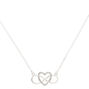 Silver Infinity Heart Pendant Necklace,