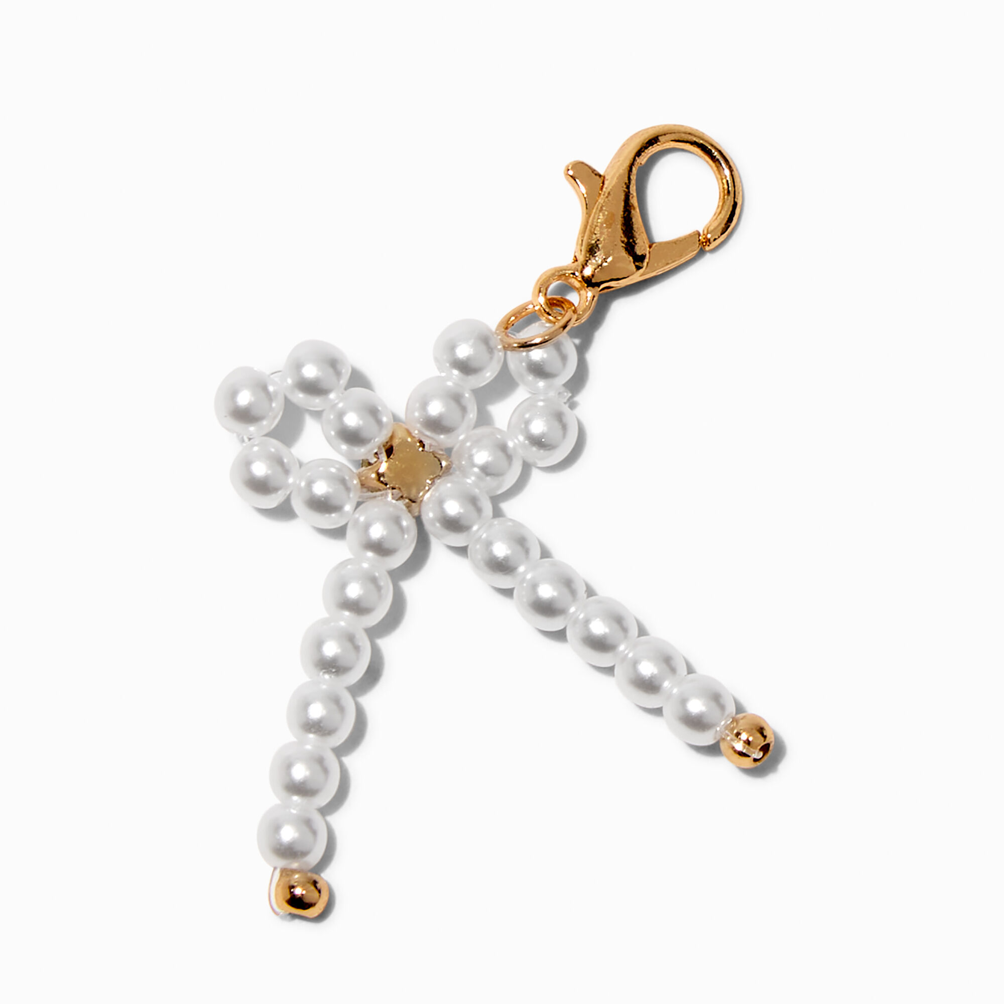 T H E M E x Claire's Gold-tone Pearl Bow Charm,