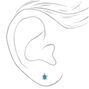 Sterling Silver Turquoise Embellished Turtle Stud Earrings,