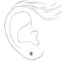 Sterling Silver Embellished Turtle Stud Earrings - Turquoise,