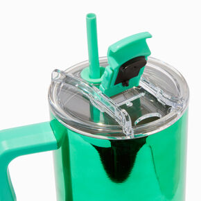 Green Chrome Stainless Steel Handled Tumbler,