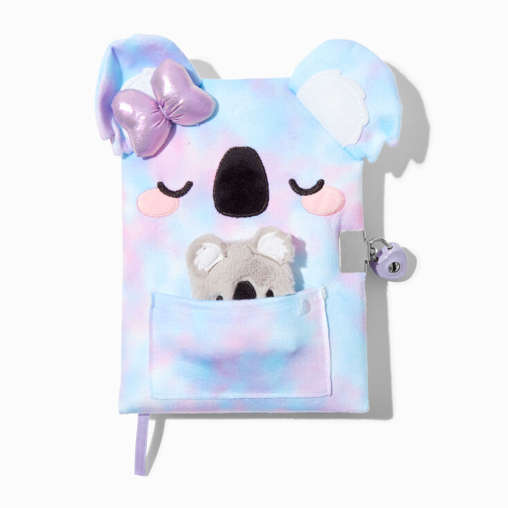 Koala Plush Lock Diary &amp; Mini Notebook,