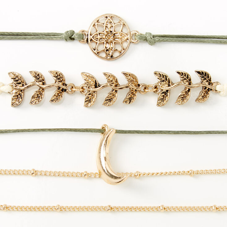 Mother Nature Bracelets - Green, 5 Pack,