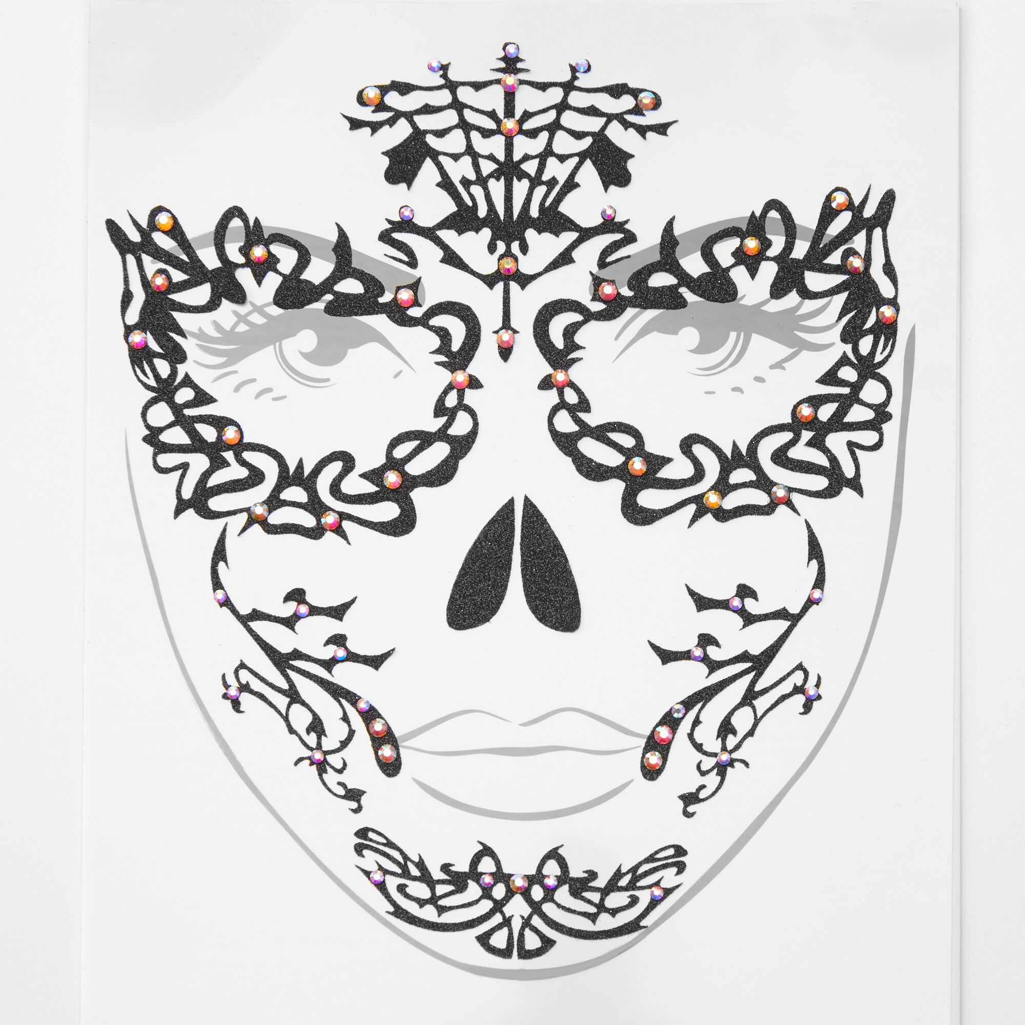 Lace Face Tattoos - Black,