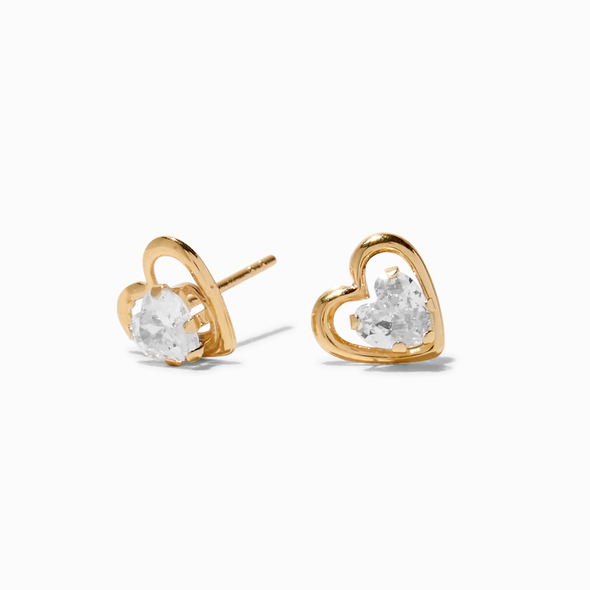 Claire's real gold earrings on sale