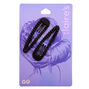 Black Rhinestone Snap Clips - 2 Pack,