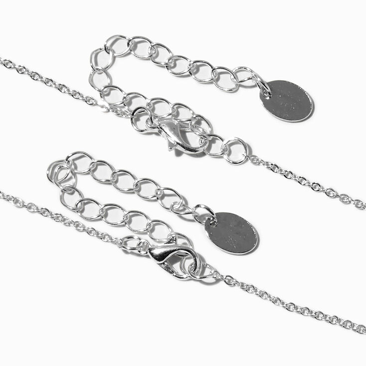 Best Friends Navy Glitter Split Heart Necklaces - 2 Pack,