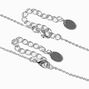 Best Friends Navy Glitter Split Heart Necklaces - 2 Pack,